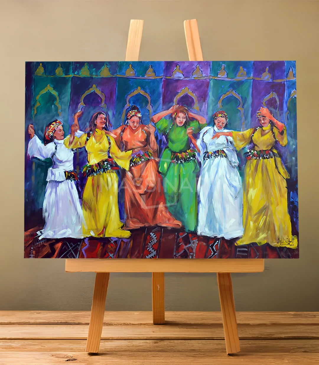 Ahidous - signé par l'artiste Mohamed Assalmi.